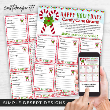 candy cane grams for school fundraiser